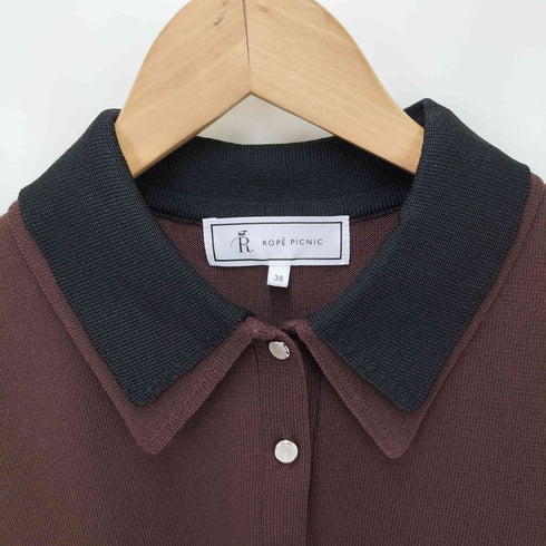 ロペピクニック Rope Picnic レイヤード ニットポロシャツ サマーニット レディース JPN:38