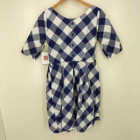 ブルーレーベルクレストブリッジ BLUE LABEL CRESTBRIDGE 七分袖 チェック柄 ワンピース レディース JPN:36