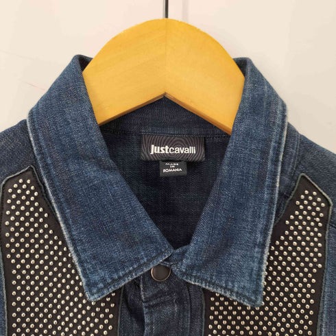 ジャストガヴァリ justcavalli スタッズデニムシャツ メンズ JPN:48