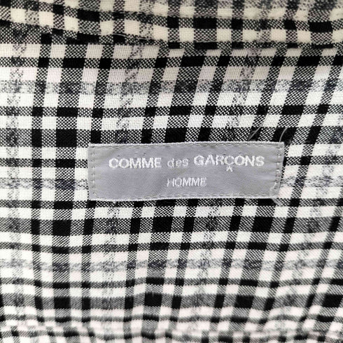 コムデギャルソンオム COMME des GARCONS HOMME 田中オム レーヨンギンガムチェック&キュプラ中綿 リバーシブル オープンカラーシャツ メンズ