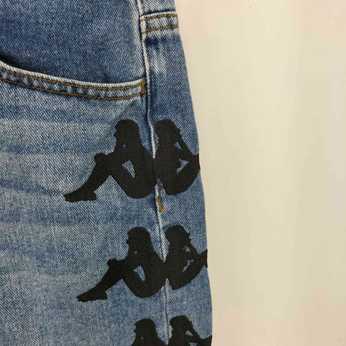 カッパ Kappa 00S ロゴデザインパッチ カットオフデザイン ジッパーフライデニム ショートパンツ ショーツ Y2K レディース M