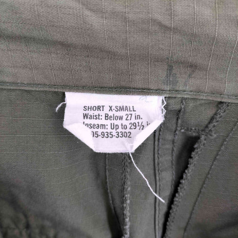 ユーエスアーミー U.S. ARMY 67年製 4th Jungle Fatigue ジャングルファティーグ パンツ メンズ SHORT X-SMALL