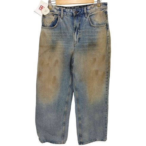 ザラ ZARA バギーフィットジーンズ ダーティー加工ルーズバギーデニム メンズ 42