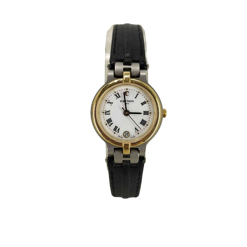 カルヴェン CARVEN Bi-Color Round Watch クオーツ 腕時計 レディース