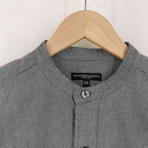 エンジニアードガーメンツ Engineered Garments 千鳥格子柄 バンドカラー 長袖 シャツ メンズ import:XS