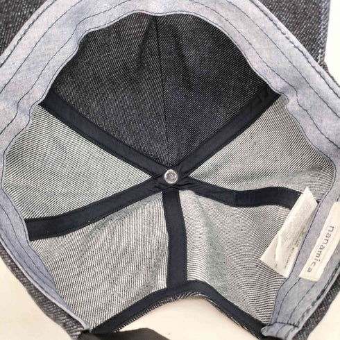 ナナミカ nanamica Denim Cap ロゴ刺繍 リジットデニム 6パネルキャップ メンズ F