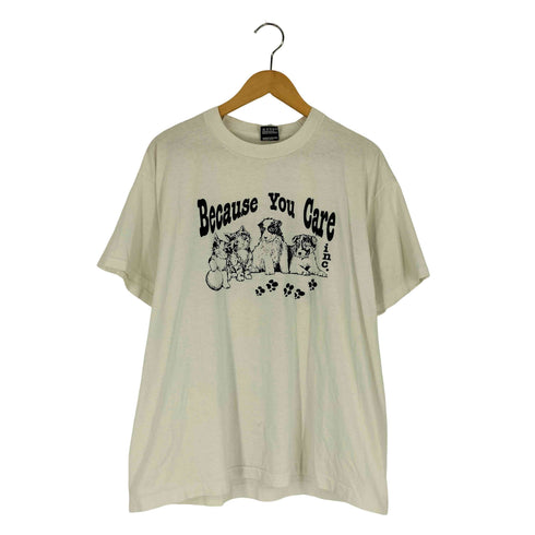 フルーツオブザルーム FRUIT OF THE LOOM 90s シングルステッチ 両面プリント アニマル クルーネック Tシャツ メンズ import:XL