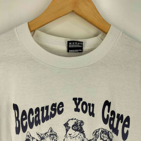フルーツオブザルーム FRUIT OF THE LOOM 90s シングルステッチ 両面プリント アニマル クルーネック Tシャツ メンズ import:XL