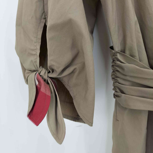 ブルーレーベルクレストブリッジ BLUE LABEL CRESTBRIDGE 袖口チェック ロング ワンピース レディース JPN:36