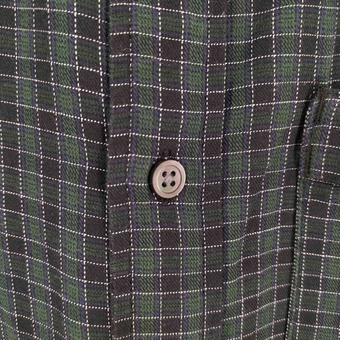 エンジニアードガーメンツ Engineered Garments バンドカラー チェック 長袖 シャツ メンズ import:XS