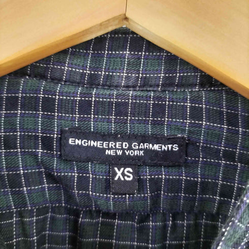 エンジニアードガーメンツ Engineered Garments バンドカラー チェック 長袖 シャツ メンズ import:XS
