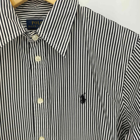 ポロラルフローレン POLO RALPH LAUREN CUSTOM FIT ワンポイントポニー刺繍 ストライプ柄 レギュラーカラー 長袖シャツ メンズ 6