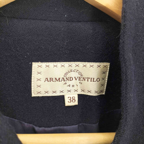 ARMAND VENTILO ウール 1B スタンドネック ロング コート レディース JPN:38