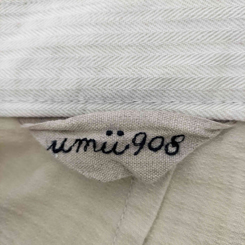 ウミ umii908 ジッパーフライ ヘリンボーン柄 ペインターデニムパンツ レディース 2