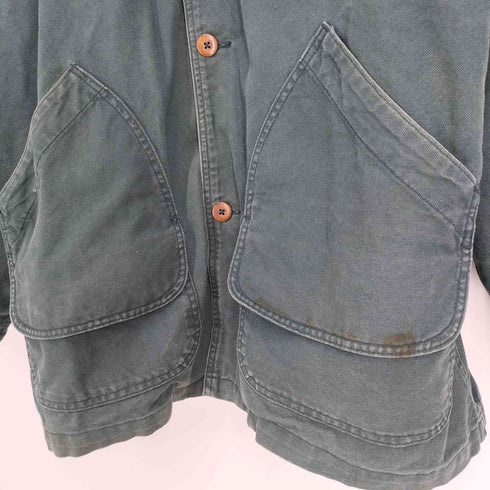 エルエルビーン L.L.Bean 80S USA製 木目ボタン コーデュロイ襟 チェック柄 ライナー付 ダック地 ハンティング ジャケット メンズ import:XL