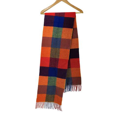 ユナイテッドアローズ UNITED ARROWS 24AW ブロックチェック マフラー レディース