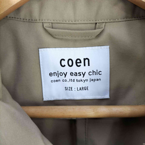 コーエン coen WEBカラー 撥水ステンカラーコート メンズ JPN:L