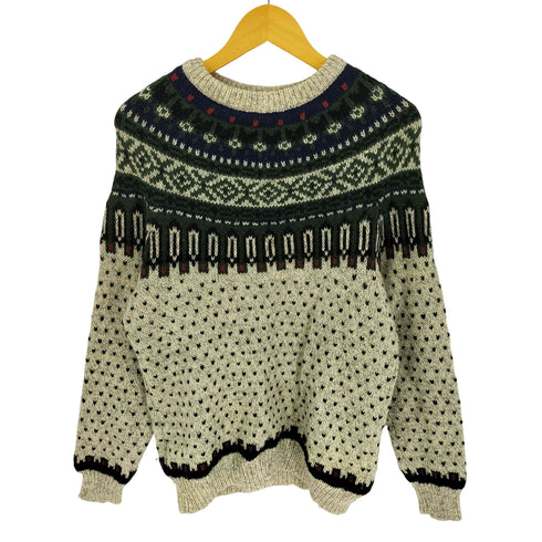 ウールリッチ WOOLRICH 80S 紺タグ ノルディック柄 ニット セーター メンズ import:L
