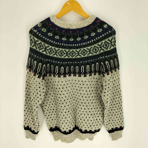 ウールリッチ WOOLRICH 80S 紺タグ ノルディック柄 ニット セーター メンズ import:L