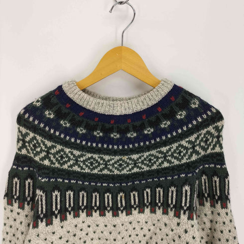 ウールリッチ WOOLRICH 80S 紺タグ ノルディック柄 ニット セーター メンズ import:L