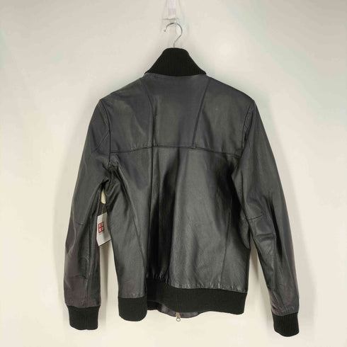 ダブルジップ ハイネックピッグレザージャケット メンズ import:L