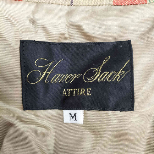 ハバーサックアタイア HAVERSACK ATTIRE コットンシルク チェック柄 テーラードジャケット メンズ JPN:M