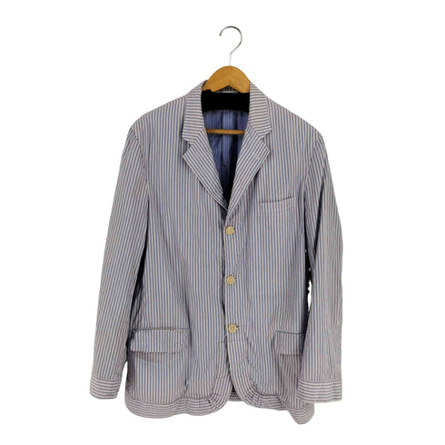 コムデギャルソンオム COMME des GARCONS HOMME 田中オム 製品洗い ストライプ コットン 3B テーラードジャケット メンズ JPN:M