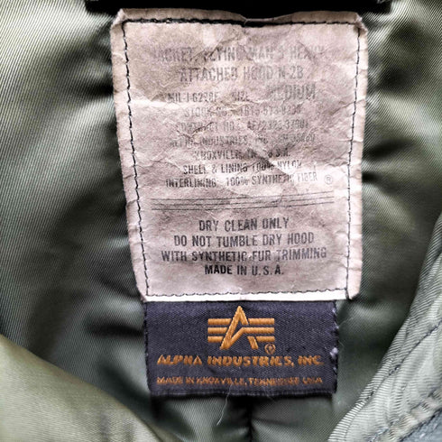 アルファインダストリーズ ALPHA INDUSTRIES 90s USA製 N2-B ミリタリー フライトジャケット 短丈 メンズ