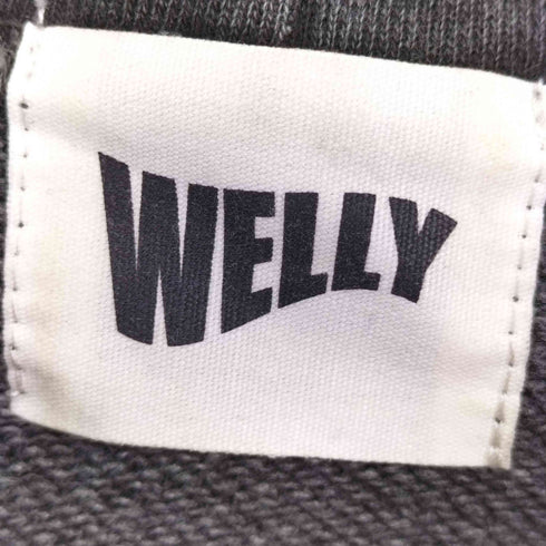 WELLY ピグメントハーフZIPロゴプルパーカー メンズ L