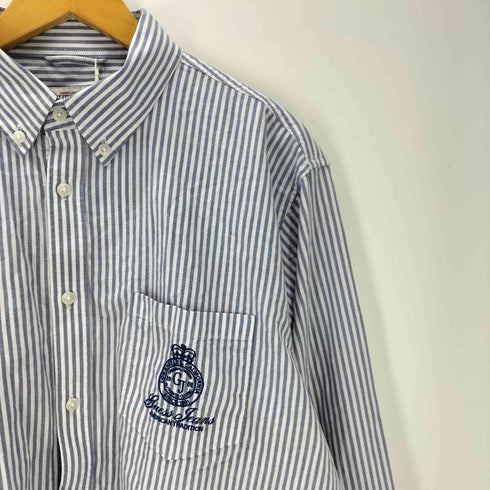 ゲスジーンズ GUESS JEANS Ls Bd Reg Pocket Shirt 長袖シャツ ボタンダウン ストライプ シャツ メンズ import:XL