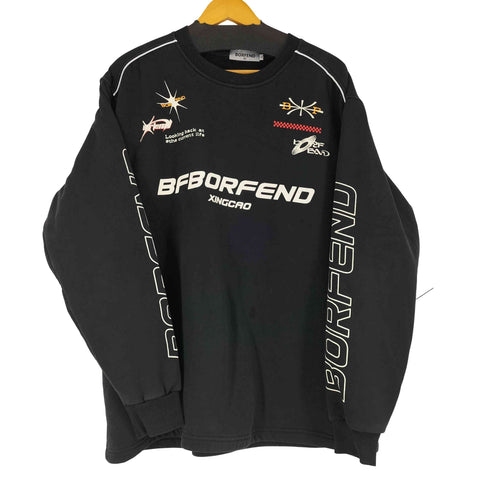 BORFEND 裏起毛 フロントプリントスウェット メンズ XL