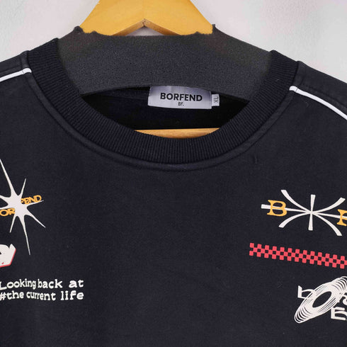BORFEND 裏起毛 フロントプリントスウェット メンズ XL