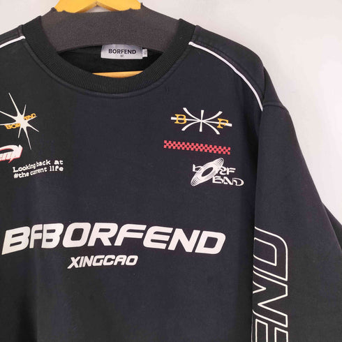 BORFEND 裏起毛 フロントプリントスウェット メンズ XL