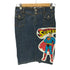 ディーアンドジードルチェアンドガッバーナ D&G DOLCE&GABBANA 05SS VINTAGE LIMITED EDTION スーパーマン アメコミ パッチワーク デニム タイト スカート ボタン ロゴ 刻印 Y2K レディース 24/38