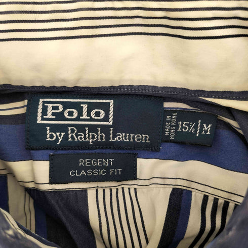 ポロバイラルフローレン Polo by RALPH LAUREN REGENT CLASSIC FIT マルチストライプ レギュラーカラーシャツ メンズ 15 1/2M