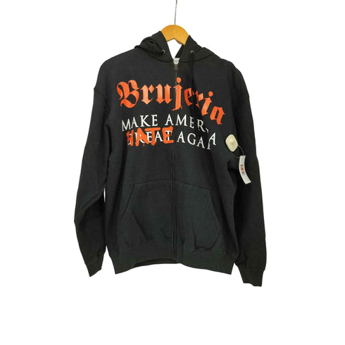 MAKE AMERICA HATE AGAIN グラインドコア デスメタル アートワーク プリント ジップアップ パーカー メンズ import:L