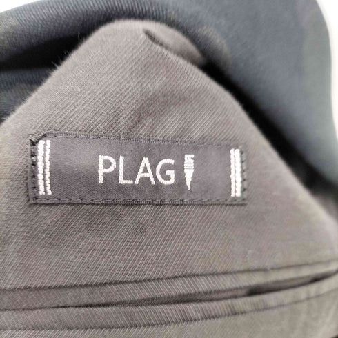 PLUG 3ピース コットンリネン 2B 迷彩 テーラードジャケット ベスト パンツ セットアップ メンズ 5