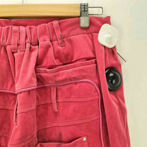 PLATEAU STUDIO 23AW ダブル ベルトループ レイヤード ベロア ベルテッド ワイド パンツ メンズ L