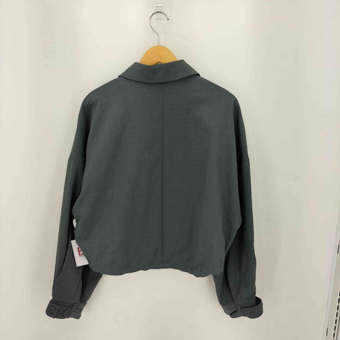 アズールバイマウジー AZUL by moussy ボリュームスリーブクロップドシャツブルゾン レディース FREE
