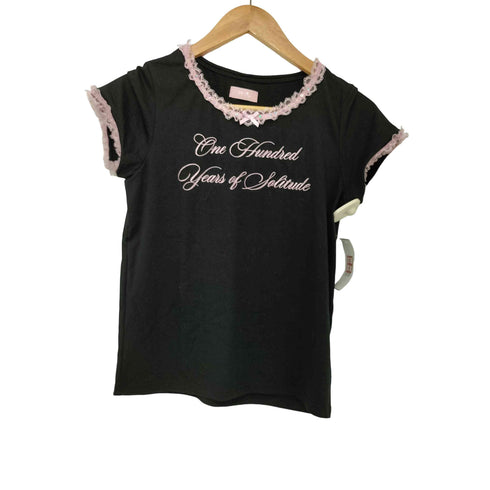 リルリリー lilLilly 25AW レースリンガーTシャツ レディース FREE