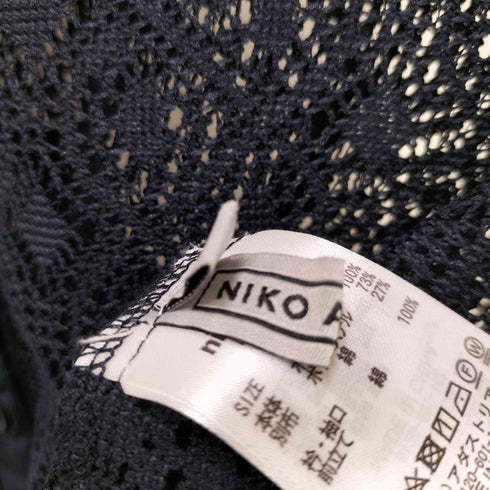 ニコアンド niko and... スタンドレース パッチワーク シャツ レディース JPN:L