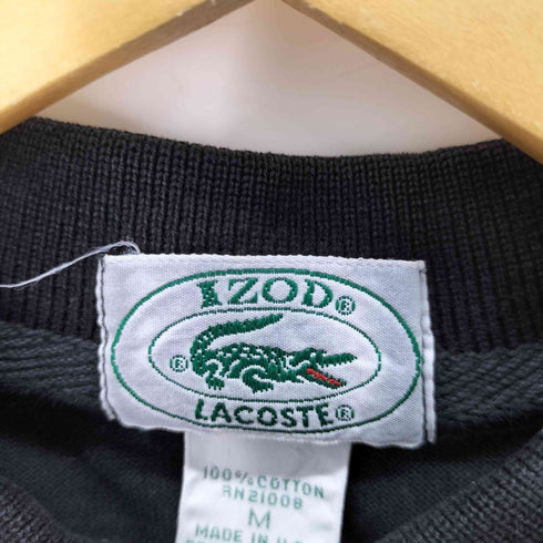 アイゾッドラコステ IZOD LACOSTE 後染め USA製 ボーダー ポロシャツ メンズ import:M