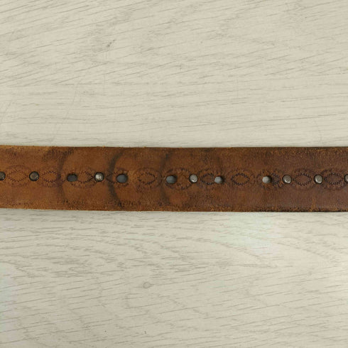 SOLID BRASS GENUINE LEATHER スタッツ バックルベルト レディース