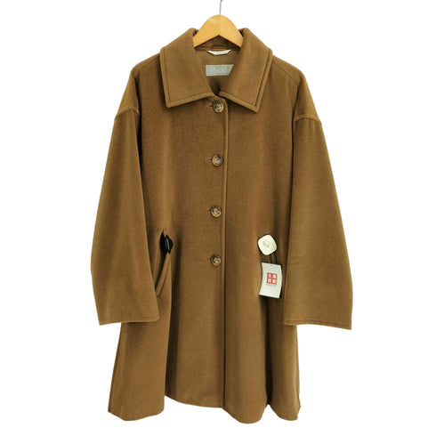 マックスマーラ MAX MARA イタリア製 銀タグ ウール ステンカラーコート レディース JPN:38