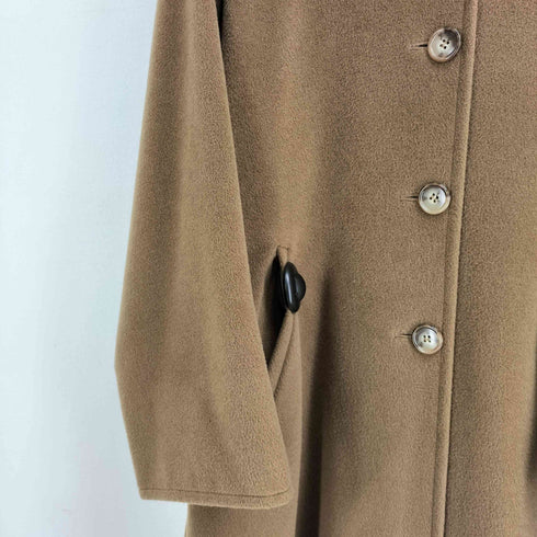マックスマーラ MAX MARA イタリア製 銀タグ ウール ステンカラーコート レディース JPN:38