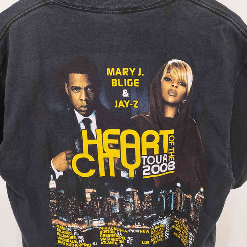 00s HEART OF THE CITY アーティスト 両面プリント クルーネック半袖Tシャツ カットソー メンズ