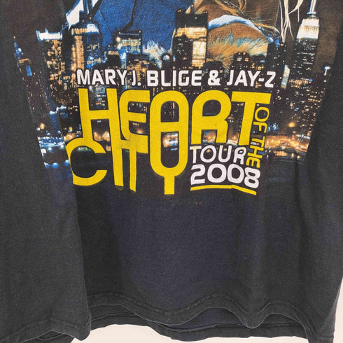 00s HEART OF THE CITY アーティスト 両面プリント クルーネック半袖Tシャツ カットソー メンズ