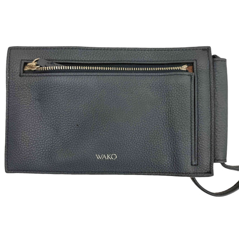 WAKO ginza tokyo シボ革 レザー サコッシュ ショルダーバッグ レディース