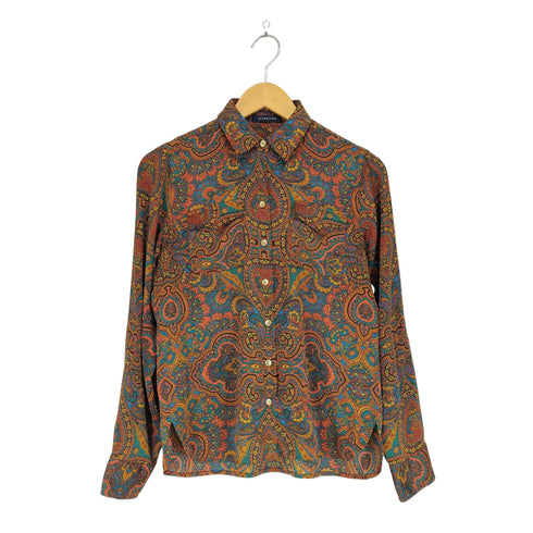 ジョーンズニューヨーク JONES NEW YORK ペイズリー柄シャツ レディース