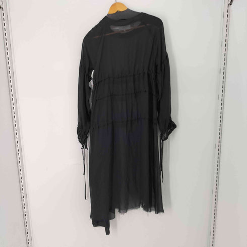 エムエムシックスメゾンマルジェラ MM6 Maison Margiela シアー リボン ギャザー ワンピース レディース EUR:42